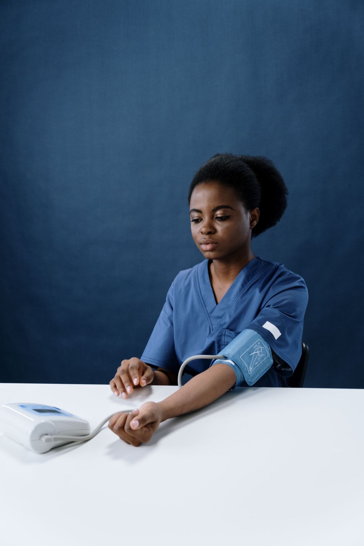 Checking blood pressure